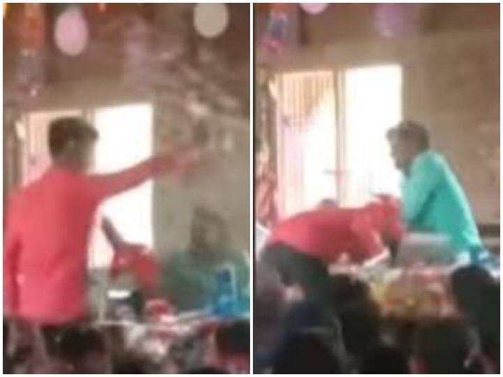 Watch: जन्मदिन पर टीचर के ऊपर छिड़क दिया स्प्रे, सभी के सामने हो गई पिटाई Student was beaten up in front of everyone after spraying spray on teacher on birthday Watch: जन्मदिन पर टीचर के ऊपर छिड़क दिया स्प्रे, सभी के सामने हो गई पिटाई