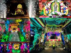 கலர்ஃபுல்லாக மாறிய காஞ்சி காமாட்சி அம்மன் கோவில்..! ஒரு டன் மலர்களால் அலங்காரம், வசந்த உற்சவம் கோலாகலம்..!