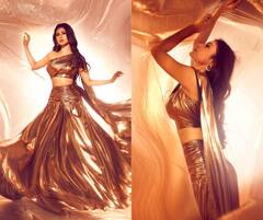 Mouni Roy : गोल्डन ड्रेसमध्ये मौनी रॉयचा जलवा, पाहा ग्लॅमरस फोटो