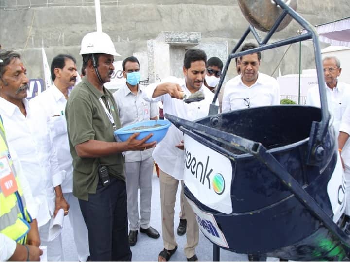 Andhra Pradesh CM Performs First Concrete Pour For World’s Largest Integrated Renewable Energy Storage Project Andhra CM Jagan Reddy Performs First Concrete Pour For World’s Largest Integrated Renewable Energy Storage Project
