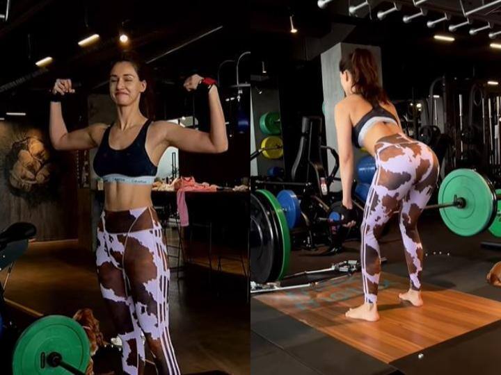 Disha Patani workout video going viral on internet Fitness Freak: डोले-शोले बनाकर Disha Patani ने उड़ाया गर्दा, ये वर्कआउट वीडियो है सबूत