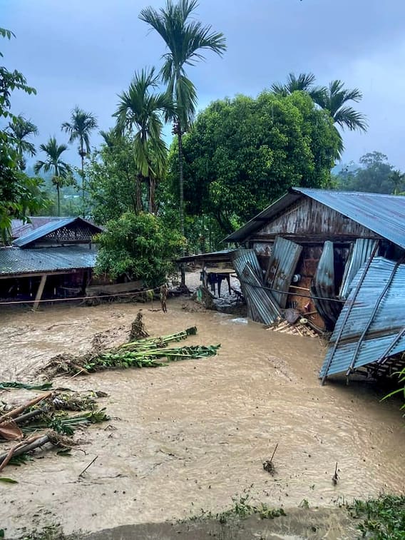 IN PICS | Floods Wreak Havoc In Assam, Landslides Snap Road & Rail Connectivity
