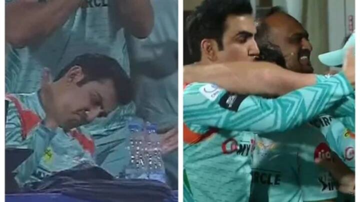 Gautam Gambhir's fiery celebrations went viral on social media almost immediately after LSG's stunning victory against KKR Watch Video: KKR के खिलाफ जीत के बाद खुशी से झूम उठे LSG के मेंटोर गौतम गंभीर, रिएक्शन सोशल मीडिया पर वायरल