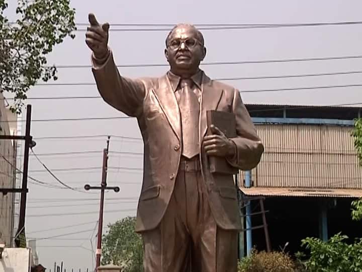 The statue of Dr. Babasaheb Ambedkar in Indu Mill is as tall as a 50 storey building Special Report : इंदू मिलमधील डॉ. बाबासाहेब आंबेडकर यांचा पुतळा 50 मजली इमारतीएवढा उंच