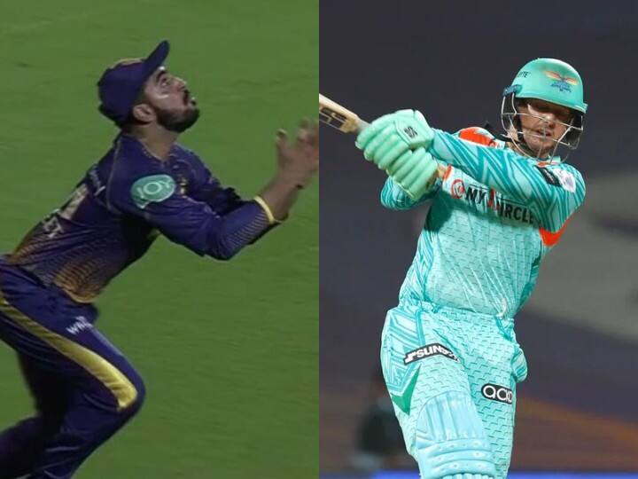 IPL 2022: लखनऊ के खिलाफ कैच छोड़ना कोलकाता को पड़ा महंगा, मैच हारकर चुकानी पड़ी कीमत KKR vs LSG Abhijit Tomar dropped catch of quinton de kock kolkata lost match IPL 2022 IPL 2022: लखनऊ के खिलाफ कैच छोड़ना कोलकाता को पड़ा महंगा, मैच हारकर चुकानी पड़ी कीमत