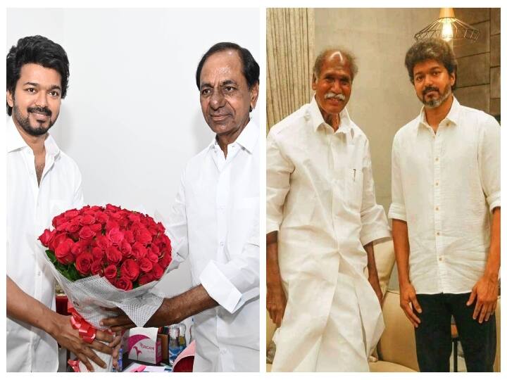 Actor Vijay Meeting with three state Chief Ministers Actor Vijay : 4 மாதத்தில் 3 முதல்வர்களை சந்தித்த நடிகர் விஜய்... 2024க்கு தயாராகும் மெகா திட்டம்!