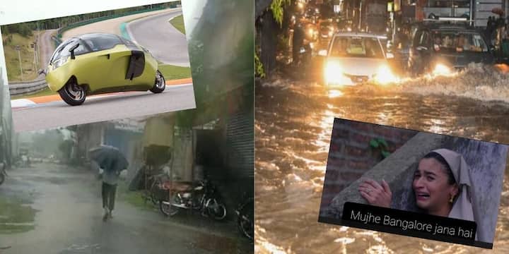 Bengaluru Rains Take Internet By Storm as most parts of India  dealing with scorching heat Bengaluru Rains: সিক্ত ধারার যত সুখ, তাহা হইতে কেন রহিব বঞ্চিত! মিমের বন্যায় ভাসছে নেটদুনিয়া, জ্বালা বাড়াচ্ছে বেঙ্গালুরু