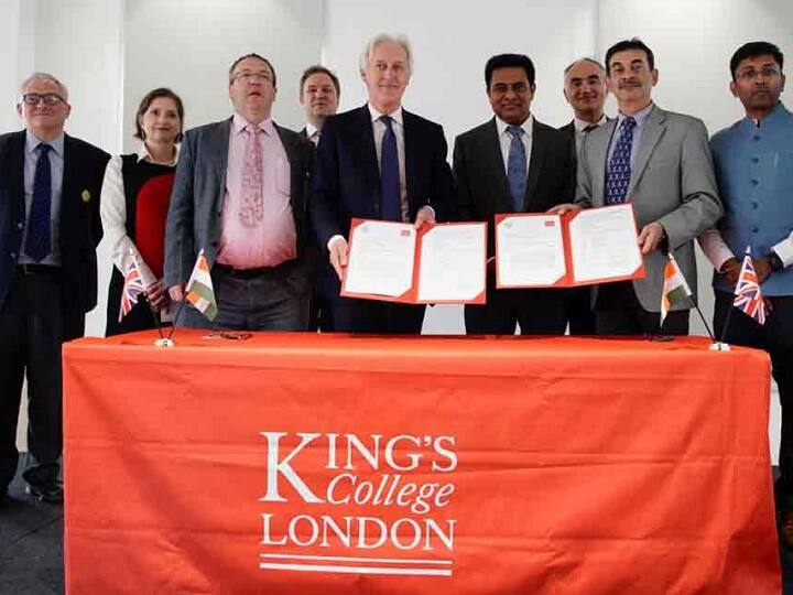 Government of Telangana signs MoU with Kings College London KTR UK Tour: లండన్‌లోని కింగ్స్ కాలేజ్‌తో  తెలంగాణ ప్రభుత్వం ఒప్పందం