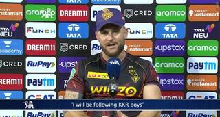 KKR के कोच के तौर पर Brendon McCullum की आखिरी प्रेस कॉन्फ्रेंस, इस खिलाड़ी पर दिया बड़ा बयान