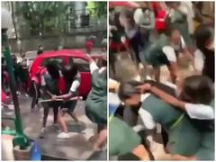 Viral Video : कुणी एकमेकींचे केस ओढले, तर कुणी कपडे! शाळकरी मुलींमध्ये फ्री स्टाईल हाणामारी! सोशल मीडियावर व्हिडीओ व्हायरल