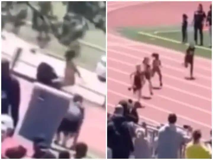 Viral Video Video of a girl stubbornly completing a race goes viral on social media Viral Video : ‘प्रयत्नार्थी परमेश्वर’, ‘या’ मुलीचा व्हिडीओ पाहून तुम्हीही म्हणाल ‘जिंकलस पोरी!’