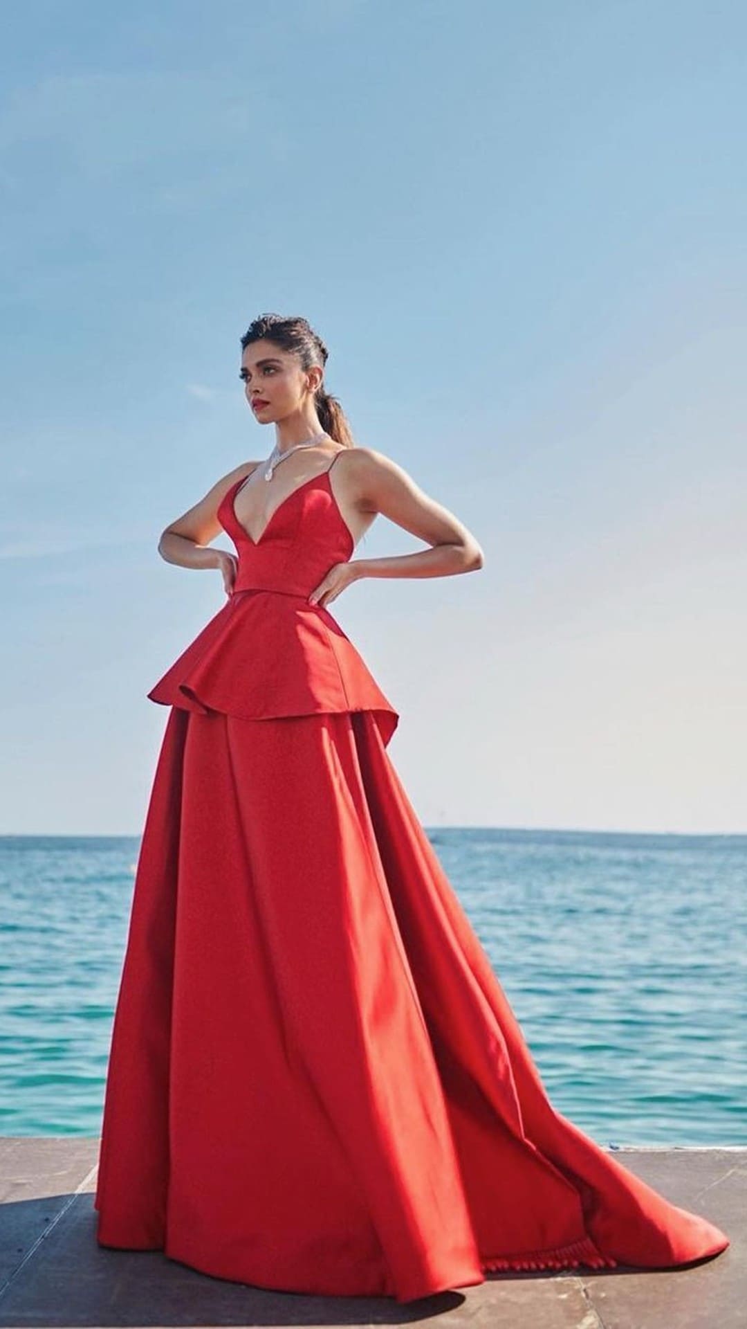Deepika Padukone Enchants In A Red LV Gown At Cannes 2022