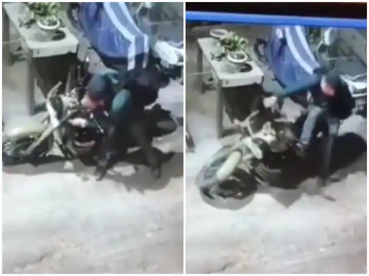 Viral Video: Bike theft Thief theft bullet easily by kicking see viral video Viral Video: ਬਹੁਤ ਖਤਰਨਾਕ ਹੈ ਇਹ ਬੁਲੇਟ ਚੋਰ, ਅੱਖ ਝਪਕਦੇ ਹੀ ਕਰ ਲੈਂਦਾ ਬਾਈਕ ਚੋਰੀ