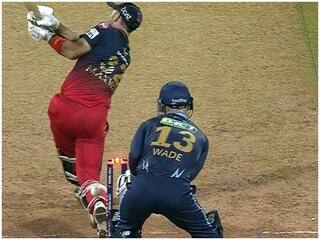 RCB vs GT: मैक्सवेल को मिला किस्मत का साथ, पहली ही गेंद पर आउट होने से बचे
