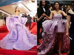 Cannes 2022 Photos: Check Out Hina Khan's Red Carpet Look In Lilac Gown