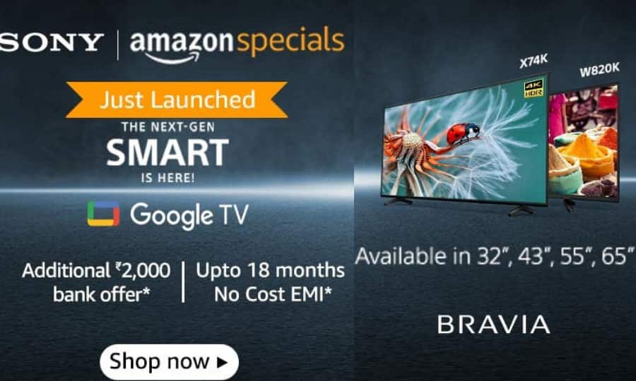 Sony Bravia 65 inches Smart TV on Amazon Sony 65 Inch New Launch TV Features Price Lowest Price 65 Inch Smart TV Sony 65 इंच के स्मार्ट टीवी के लॉन्च होते ही आ गयी ये माइंडब्लोइंग डील !