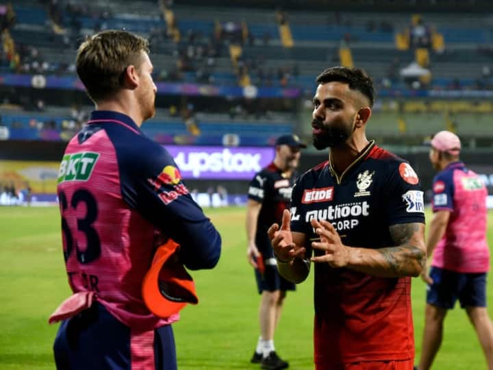 Jos Buttler and Virat Kohli had a funny moment after the match IPL 2022: जोस बटलर से विराट कोहली ने कही ऐसी बात, दोनों खिलाड़ी नहीं रोक पाए अपनी हंसी, फिर...