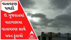 ઉત્તર ગુજરાતના વાતાવરણમાં પલટો, વાદળછાયા વાતાવરણ સાથે પવન ફૂંકાયો