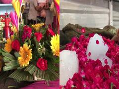 UP News: फूलों पर भी पड़ रहा भीषण गर्मी का असर, सूखने से बचाने के लिए बर्फ हो रहा उपयोग, देखें तस्वीरें