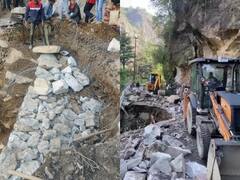 Yamnotri Dham जाने वाली NH-94 सड़क का 12 मीटर हिस्सा धंसा, दो सौ से ज्यादा गाड़ियां फंसी