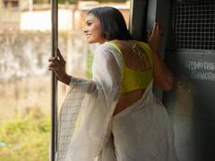 chandini pics: பறக்கும் ரயிலில் புடவையில் கவர்ச்சி போட்டோஷூட் நடத்திய பிரபல நடிகை..!