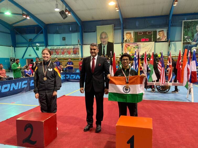 Para Championships 2022 Jorden Prithvi Barve of Sangli wins gold in Para Championship Table Tennis Para Championships : जॉर्डन पॅरा चॅम्पियनशिप टेबल टेनिसमध्ये सांगलीच्या पृथ्वी बर्वेचं यश, पटकावलं सुवर्णपदक