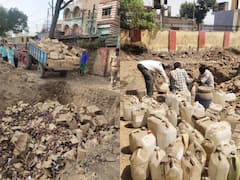 Bareilly News: सिरौली थाने में 63 लाख की 23 हजार लीटर अवैध शराब नष्ट, तस्वीरों में देखें कार्रवाई