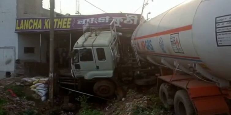 Purba Bardhaman News: gas tanker accident at shaktigarh, viral cctv footage Purba Bardhaman News: ল্যাংচার দোকানে ঢুকে পড়ল গ্যাস ট্যাঙ্কার, ভাইরাল সিসিটিভি ফুটেজ