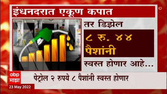 राज्यात Petrol Diesel चे दर आणखी स्वस्त होणार, पेट्रोल 2 रु. 8 पैसे, डिझेल 1 रु. 44 पैशांनी स्वस्त