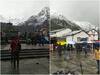 Kedarnath Dham Rain: केदारनाथ धाम में हुई जमकर बर्फबारी और बारिश, बाबा के दर्शन के लिए कतारों में खड़े रहे श्रद्धालु