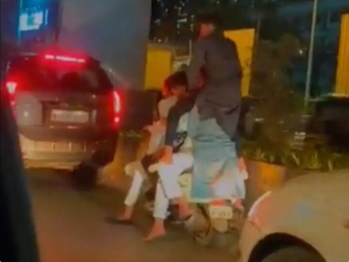 Mumbai Traffic Viral Video Overloaded 2 Wheeler Called Out On Twitter ...