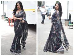Mouni Roy Photos: खुले बाल, ब्लैक साड़ी उस पर यूं मुड़कर देखना...मौनी रॉय की अदाएं कहीं आपको भी न बना दें दीवाना !