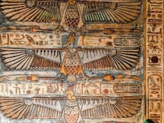 Vibrant Ceiling Frescoes Depicting Egyptian Goddesses Discovered In The Temple Of Khnum At Esna