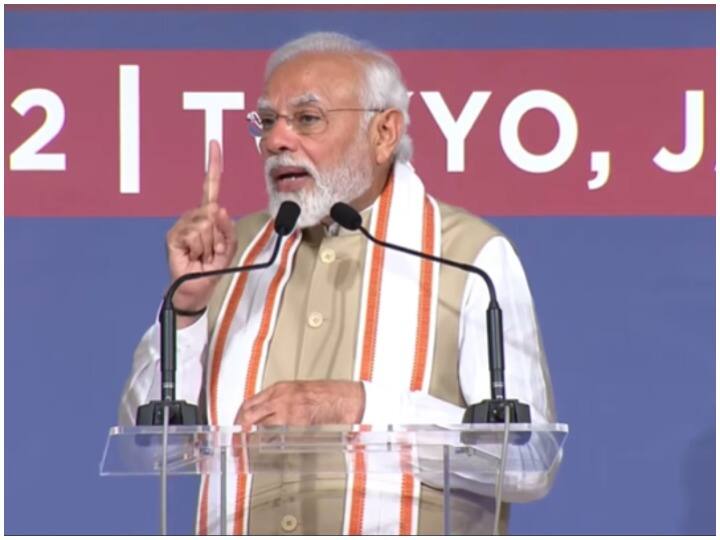 PM Modi Japan Visit 2022: Mumbai-Ahmedabad high-speed Rail great examples of India-Japan cooperation PM Modi interacting with the Indian diaspora in Tokyo PM Modi Japan Visit: મુંબઈ-અમદાવાદ હાઈ સ્પીડ ટ્રેનનો ઉલ્લેખ કરી શું બોલ્યા પીએમ મોદી ? વાંચો સંબોધનની ખાસ વાતો