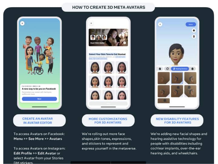 Meta Launches 3D Avatars in India for Facebook Messenger Instagram Check Details Meta's 3D Avatars Launched In India For Facebook, Instagram And Messenger: Details