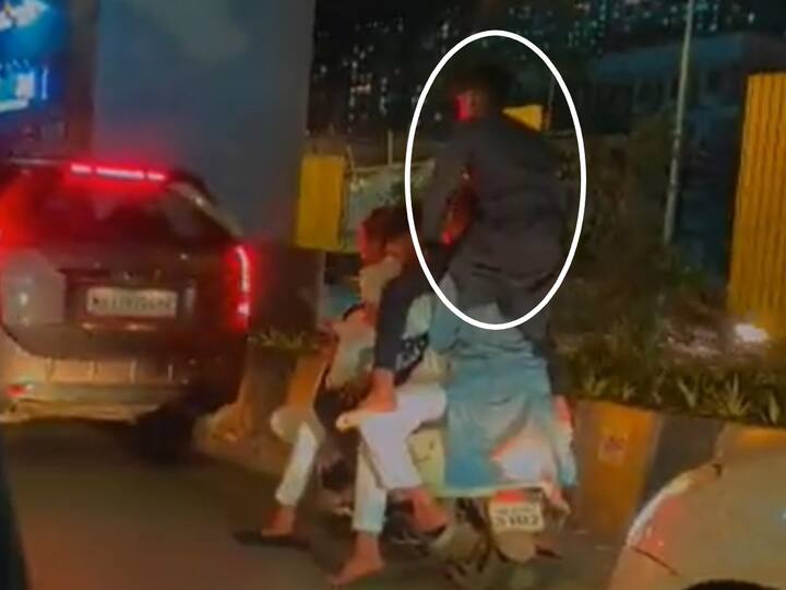 Video Of Six People Riding On A Two-wheeler In Mumbai Goes Viral Six Ride On Activa: ఒకే స్కూటర్‌పై ఆరుగురు జర్నీ, ఒకరి భుజంపై మరొకరు ఎక్కి మరీ ప్రయాణం