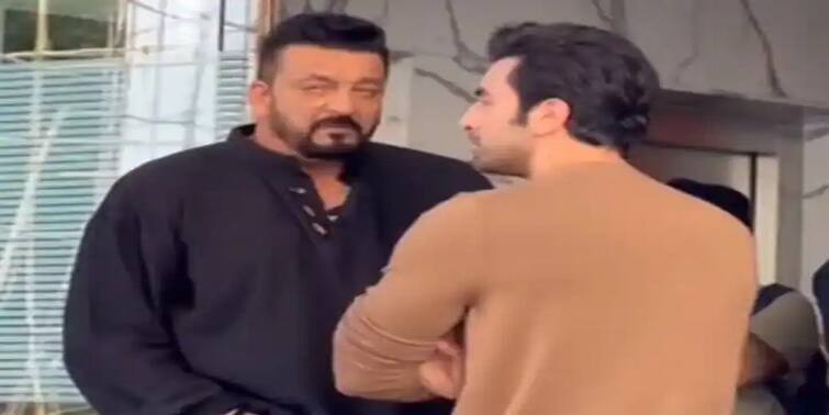 Sanjay Dutt And Ranbir Kapoor Meet On Sets Of 'Shamshera', Fans Comments go viral Bollywood Update: 'সমশেরা'র সেটে ক্যামেরাবন্দি রিল ও রিয়েল 'সঞ্জু', ছবি ভাইরাল