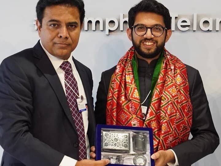 KTR And Aaditya Thackeray Meet In Davos, Plan How Telangana And Maharashtra Can Work Together KTR And Aaditya Thackeray Meet In Davos, Plan How Telangana And Maharashtra Can Work Together