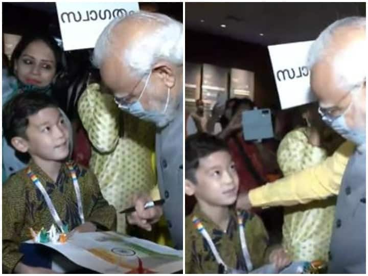 Japanese kid welcomes Indian PM Narendra Modi by speaking Hindi in Tokyo viral video Watch: टोक्यो में हिंदी बोलकर जापानी बच्चे ने भारतीय प्रधानमंत्री का किया स्वागत, प्रभावित हुए PM Modi