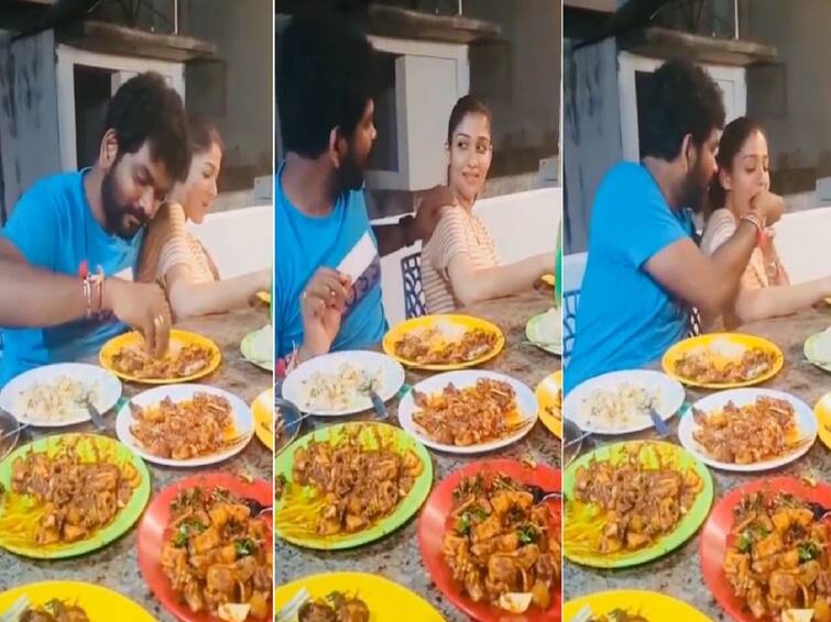 Nayanthara Vignesh Shivan Romantic Dinner at Their Favourite Sea Food Restaurant Mahabalipuram Chennai - Watch Video Nayan Vicky Dinner Video: 