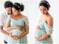Pranitha Subhash ने कराया मैटरनिटी फोटोशूट, लाइट ब्लू ऑफ शोल्डर गाउन में लगीं परी जैसी खूबसूरत