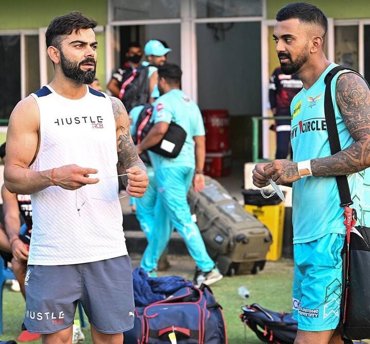 इसके अलावा खुद विराट कोहली और राहुल भी साथ में नजर आए. (फोटो क्रेडिट:RCB/instagram)