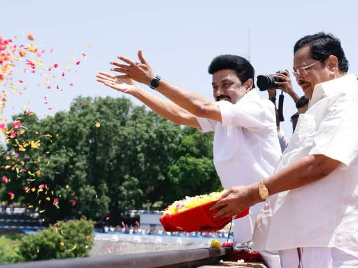 TN CM Stalin Releases Water From Mettur Dam TN CM Stalin Releases Water From Mettur Dam