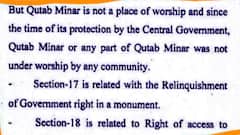 Qutub Minar Case: ASI opposes plea for restoration of alleged temples | ABP News