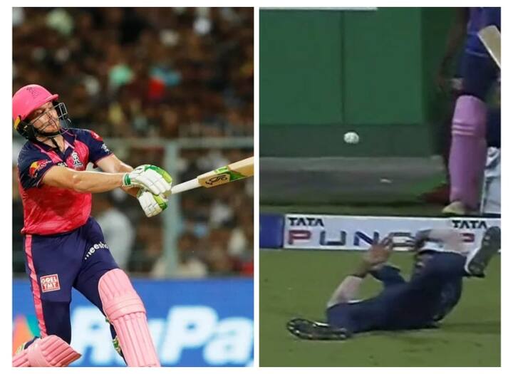Gujarat Titans vs rajasthan royals: Hardik Pandya slips attempting a catch of Buttler  pay by smashing 46 off next 17 balls Video: जोस बटलर का कैच छोड़ना हार्दिक को पड़ा भारी, फिर 17 गेंदों में बना दिए 47 रन