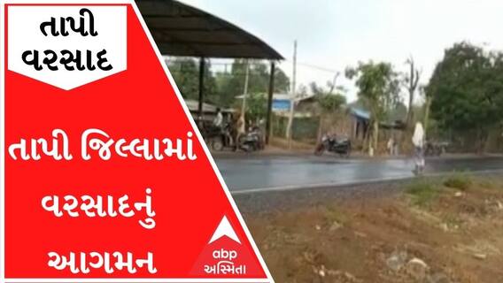 નવસારી-વલસાડ પછી તાપીમાં પણ વરસાદ પડ્યો, જુઓ વીડિયો