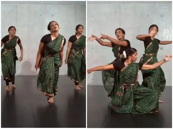 Viral Dance: Bharatatyam and Hip Hop fusion dancers performance viral dance Viral Dance: ਡਾਂਸਰਸ ਨੇ ਵੈਸਟਰਨ ਡਾਂਸ ਨਾਲ ਲਾਇਆ ਭਾਰਤੀ ਤੜਕਾ, ਕੀ ਤੁਸੀਂ ਦੇਖਿਆ ਭਰਤਨਾਟਿਅਮ ਅਤੇ ਹਿੱਪ-ਹੌਪ ਦਾ ਫਿਊਜ਼ਨ ?