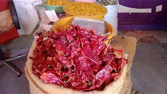 मिर्च भाव : लाल मिर्च के भाव में हुआ इजाफा, रसगुल्ला मिर्च का 600 रुपये प्रति किलो