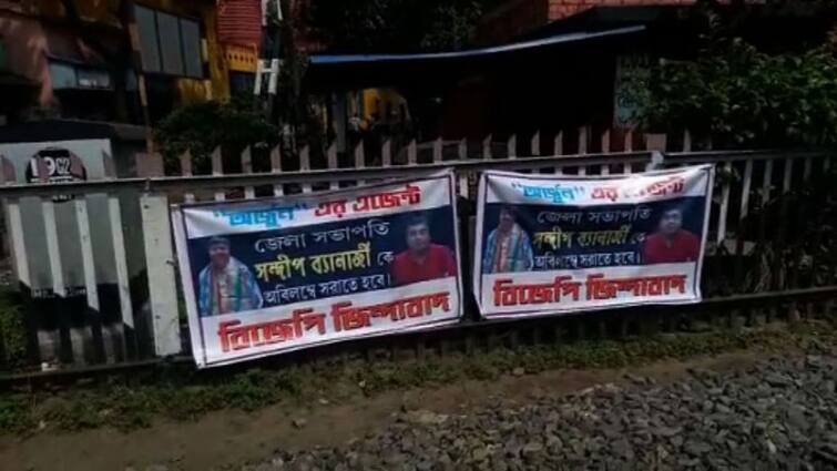 Demand for removal of Arjun's 'agent' from BJP,  Chaos over posters in Shyamnagar North 24 Pargana News: অর্জুনের 'এজেন্ট'কে বিজেপি থেকে সরানোর দাবি, শ্যামনগরে পোস্টার ঘিরে অস্বস্তি