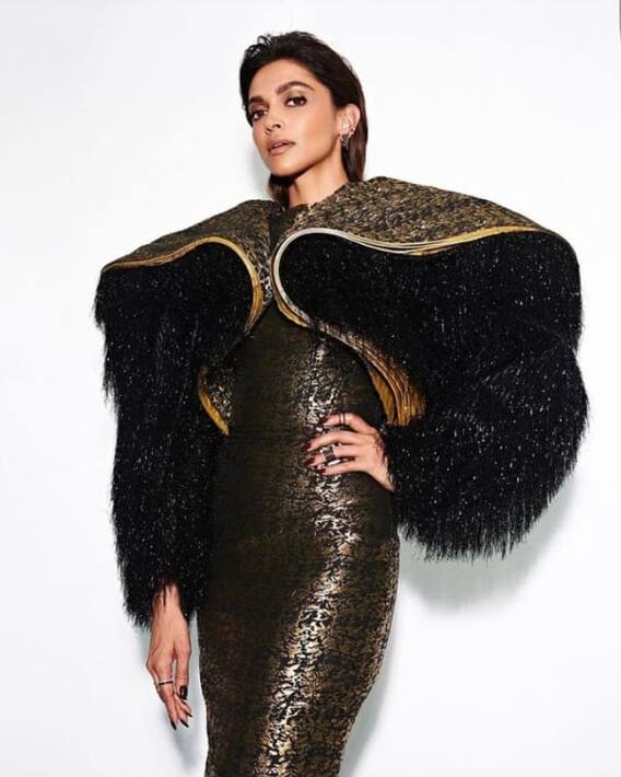 Deepika Padukon Cannes Look: कान्स से सामने आया दीपिका पादुकोण का नया लुक, ब्लैक एंड गोल्डन ड्रेस ने खींचा ध्यान
